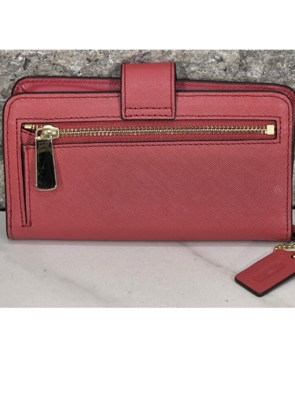 Coach Pink Leather Tech Phone Wallet Wristlet - Picture 8 of 15